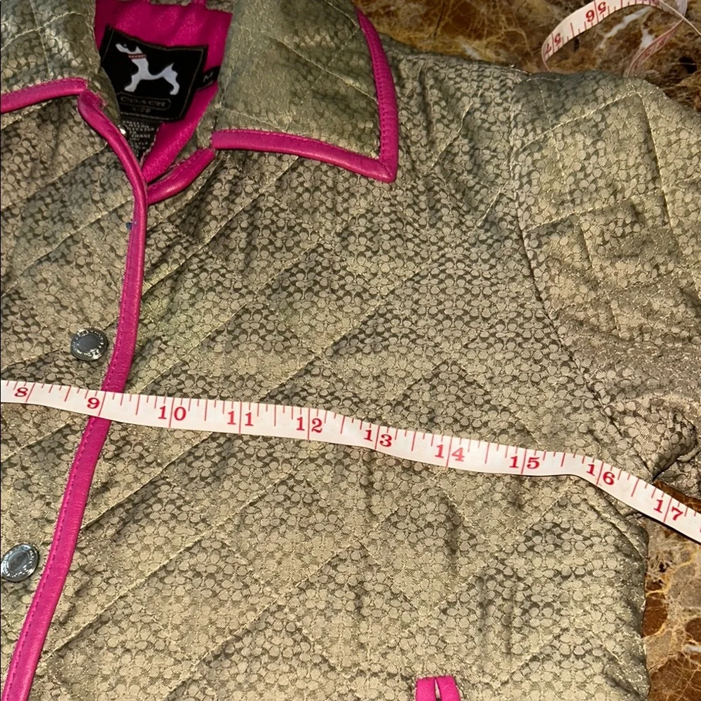 Coach girl,Quilted Jacket with Pink Accents - Picture 8 of 9
